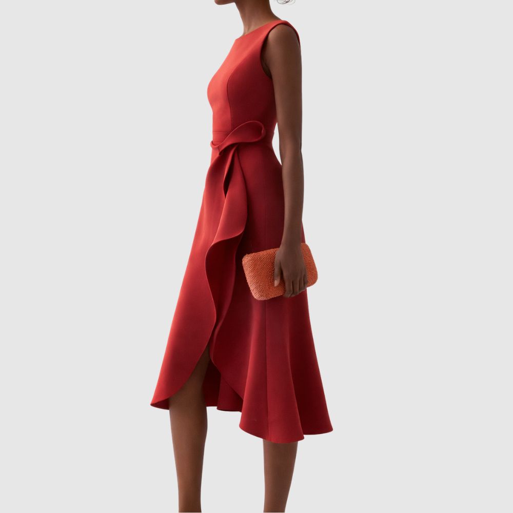 Zoé - Robe midi asymétrique