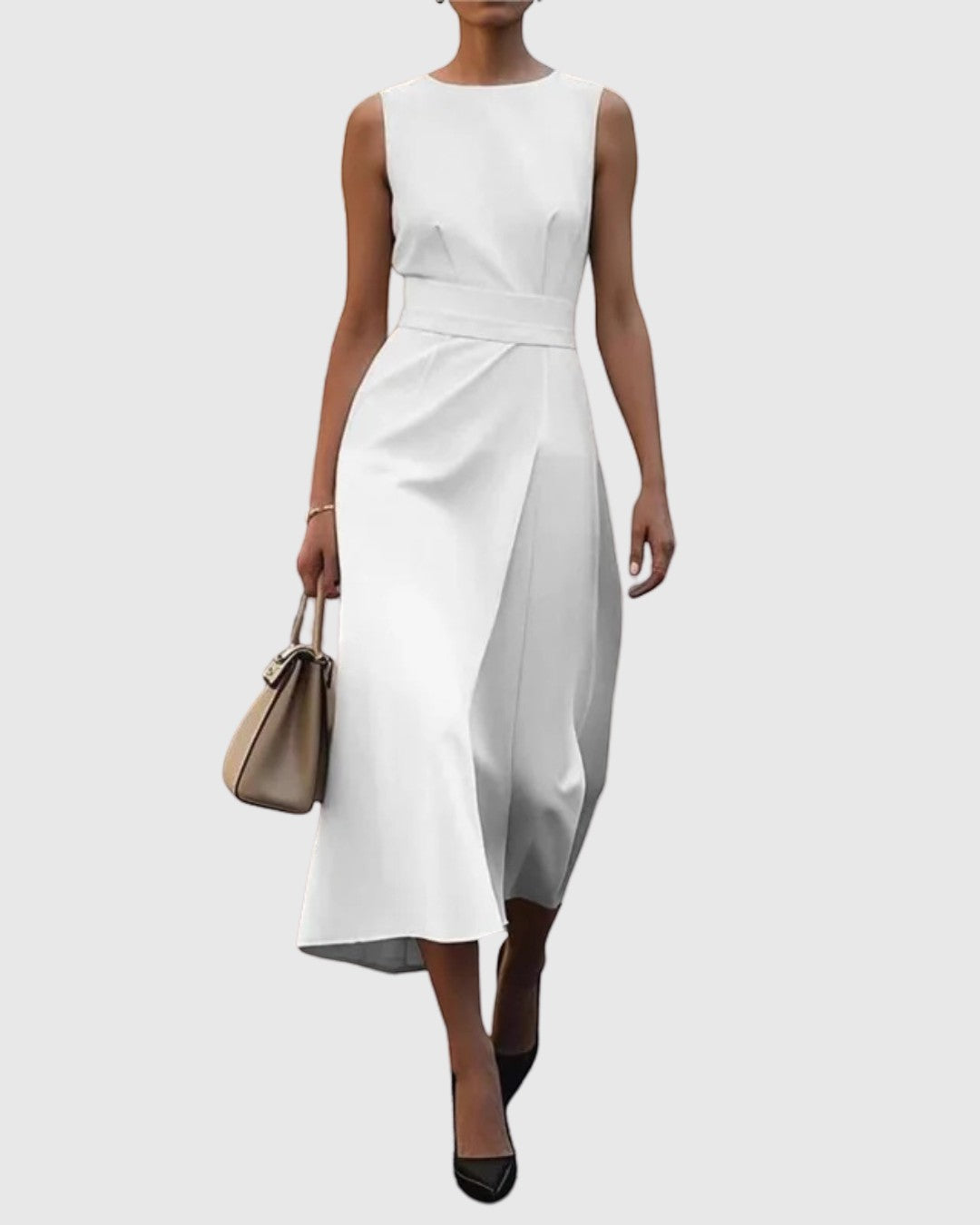 Clarimond | Elegant Dress with Round Neckline