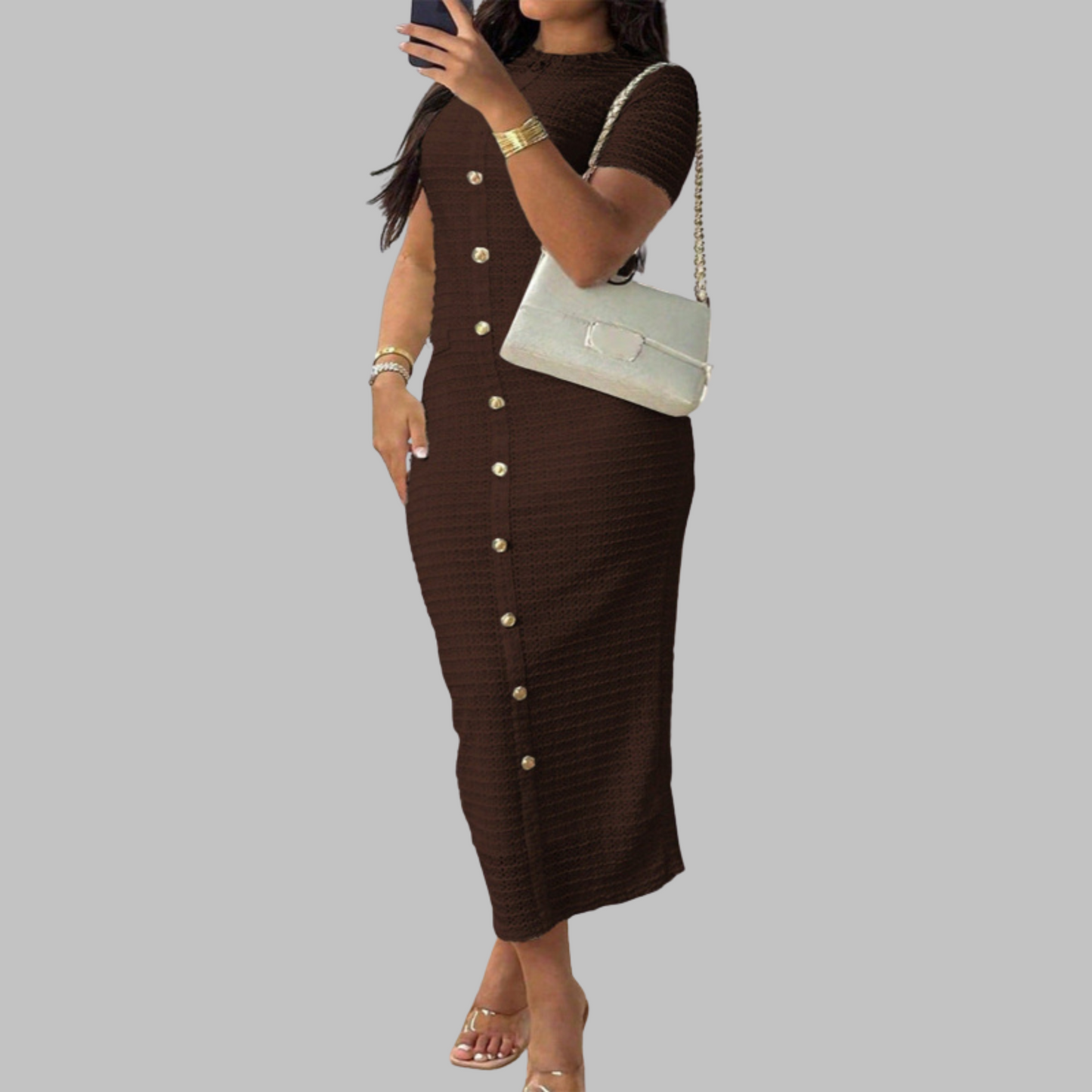 RACHEL - Elegant Round Neck Dress