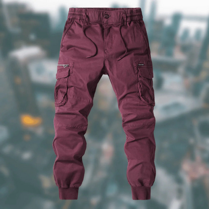 Jesienne luźne męskie spodnie jogger cargo – Lukas