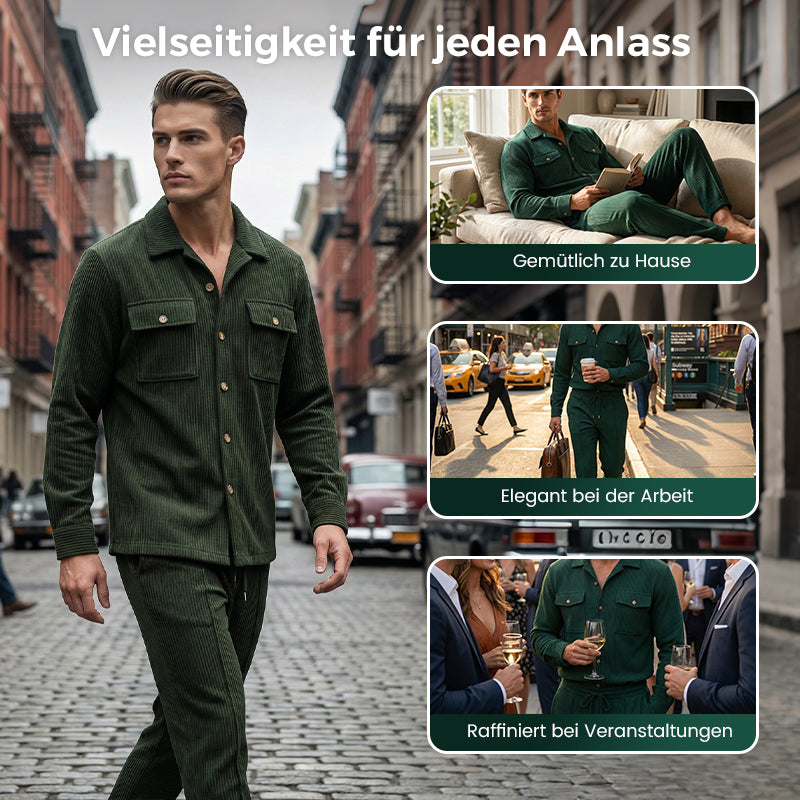 Marjello | Modernes Freizeit Set mit Knopfjacke