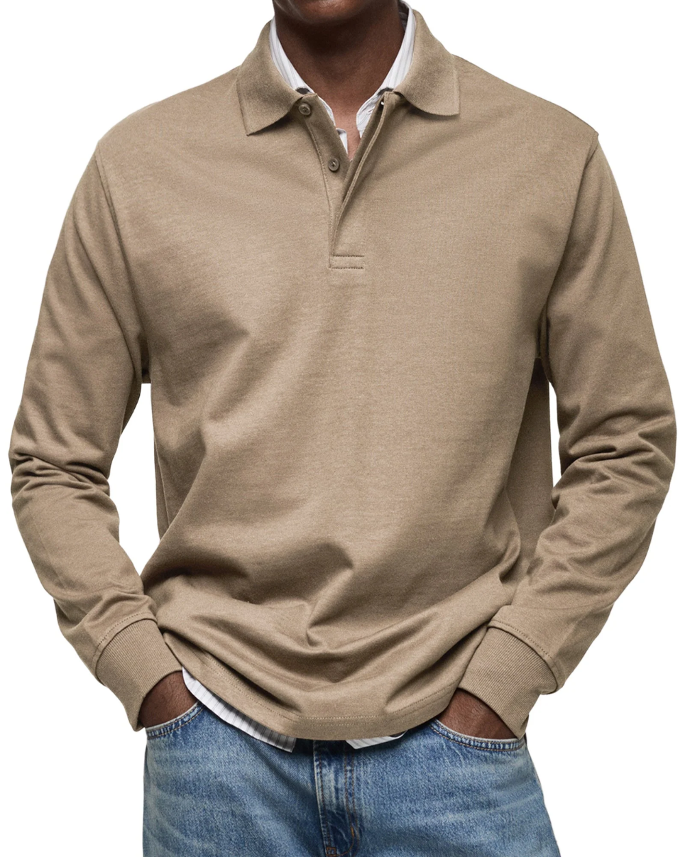 Suéter polo casual