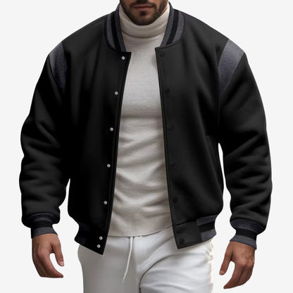 Mark - Long Sleeve Jacket with Button Closure and Side Pockets