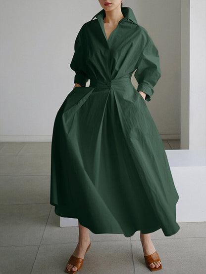 Zara | Women belted koszula Maxi dress