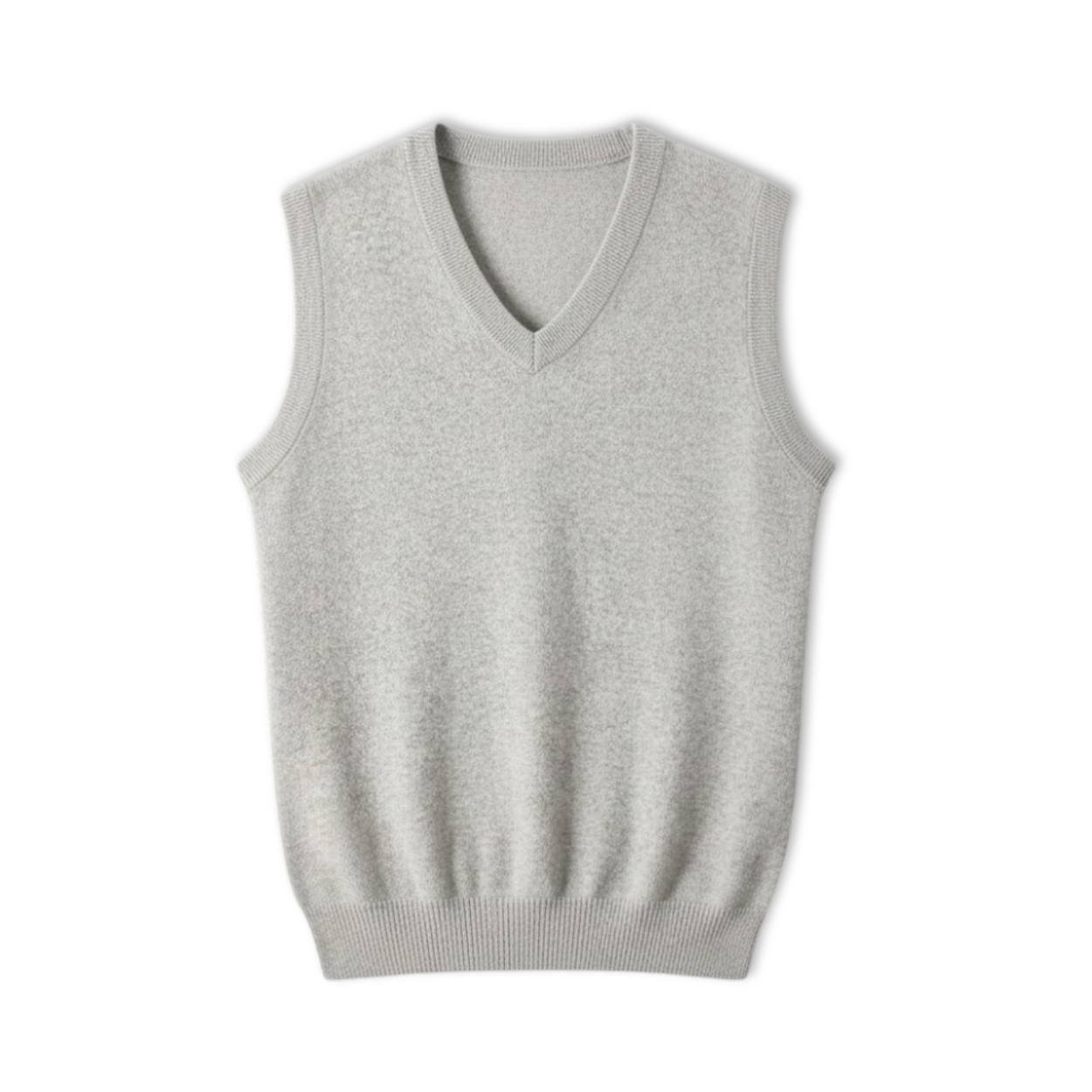 Débardeur homme 100% laine mérinos col en V sans manches coupe classique