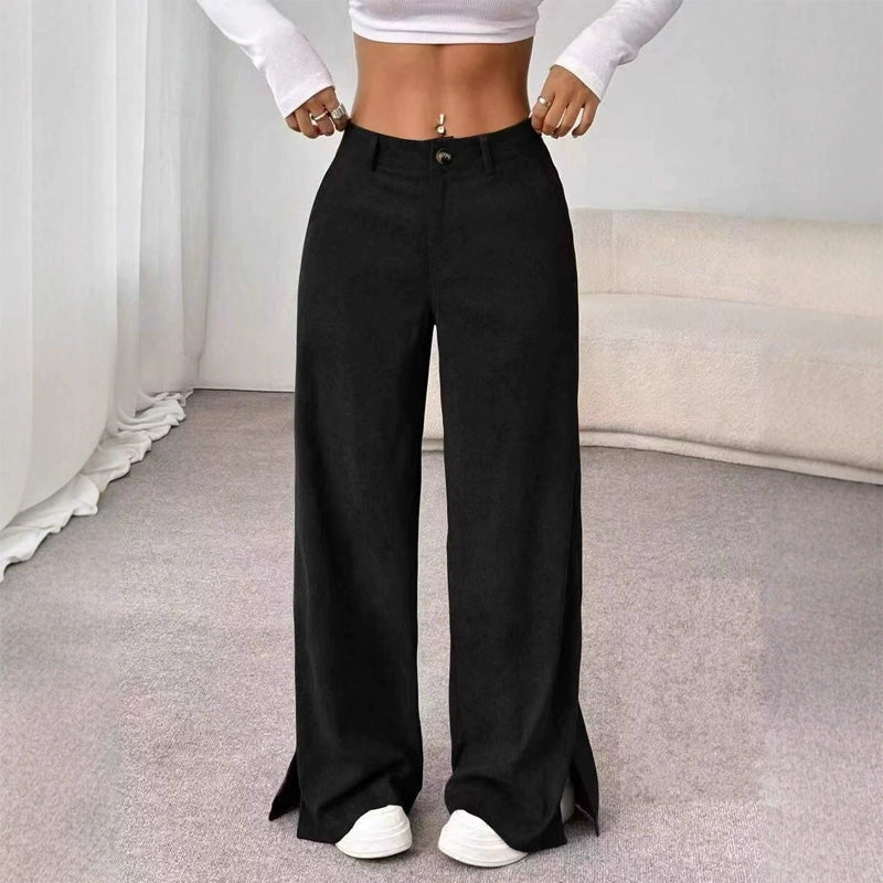 Tovay - Weite Cordhose mit Schlitz