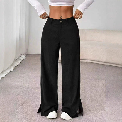 Tovay - Weite Cordhose mit Schlitz