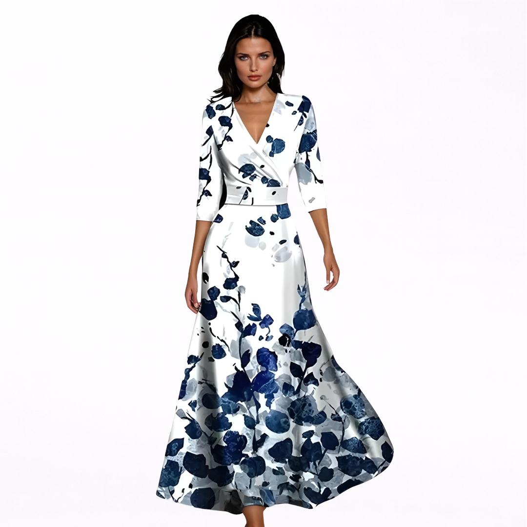 Emilia | Robe longue florale élégante