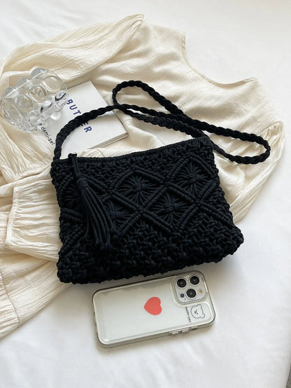 Woven crossbody bag