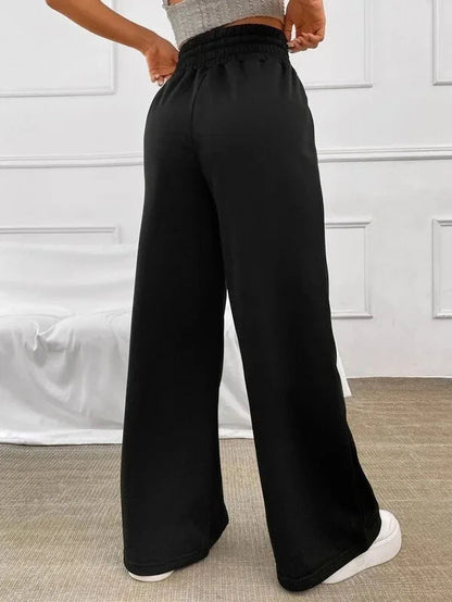Pantaloni da donna leggeri a vita alta e vestibilità comoda – Comodi pantaloni larghi