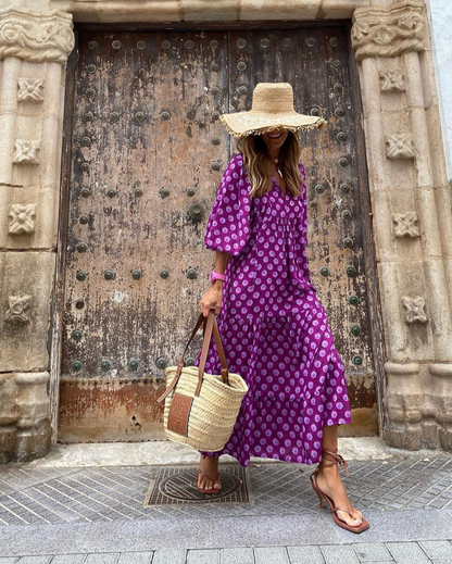 Elin | Boho Cotton Maxi Dress