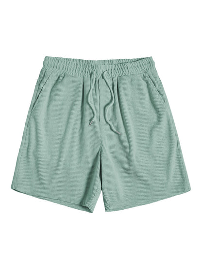Ethan - Kurzarm Cordhemd Mit Knöpfen Und Shorts Set