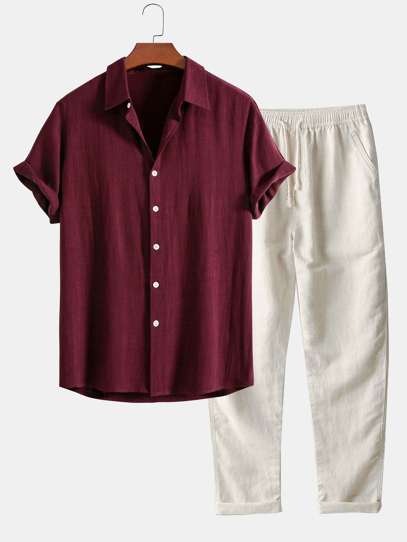 Armand – Chemise lin et pantalon droit