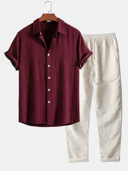Armand – Chemise lin et pantalon droit
