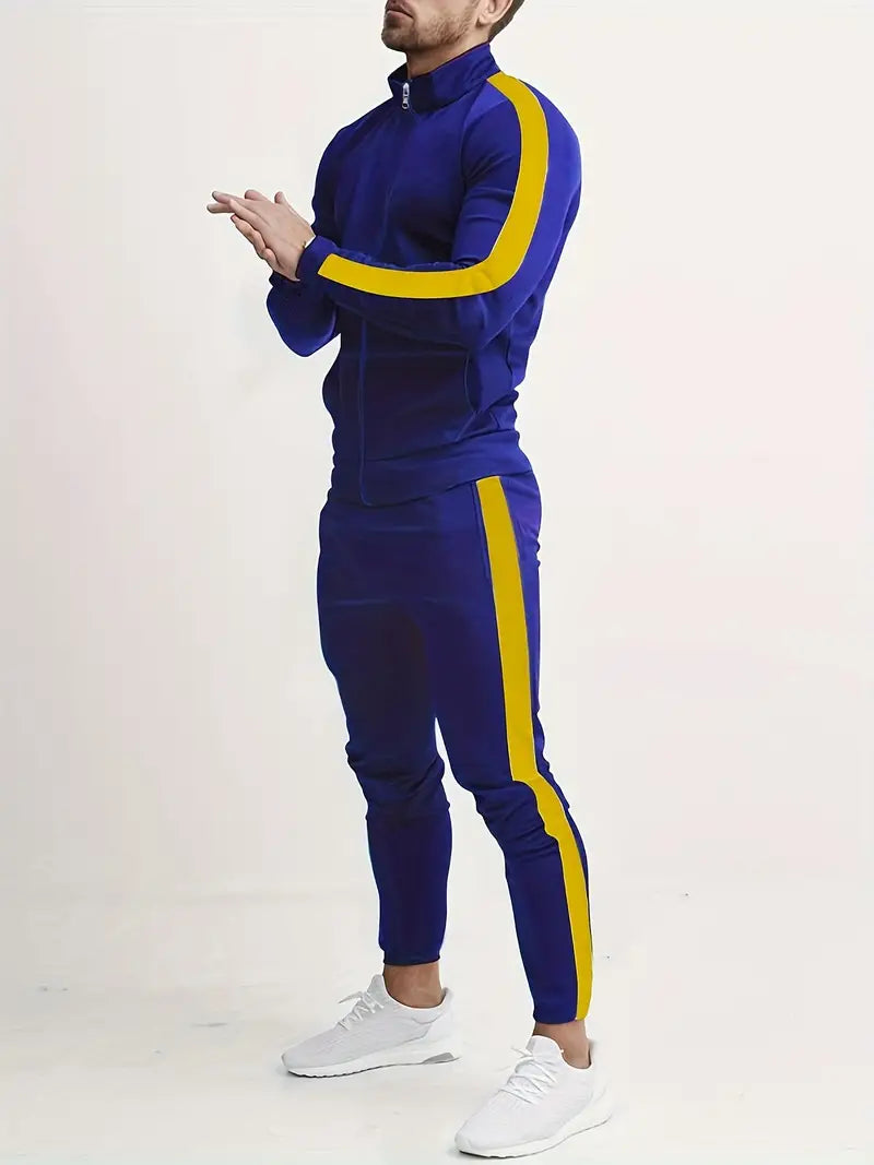 Men’s 2-Piece Tracksuit Set – Zip Hoodie & Joggers | Stylish, Comfortable & Versatile