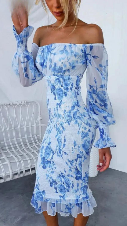 Damen Luxuriöses Midikleid