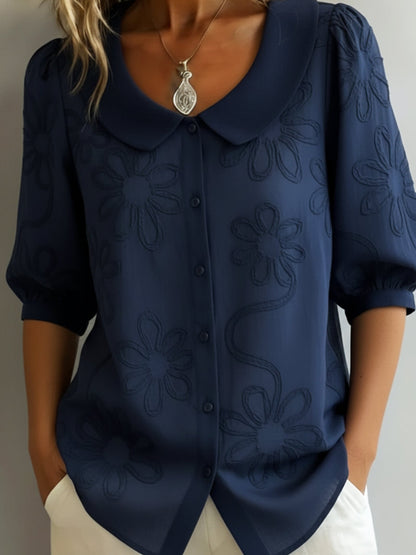 Gavira™ Lightweight Floral Blouse Natural Elegance