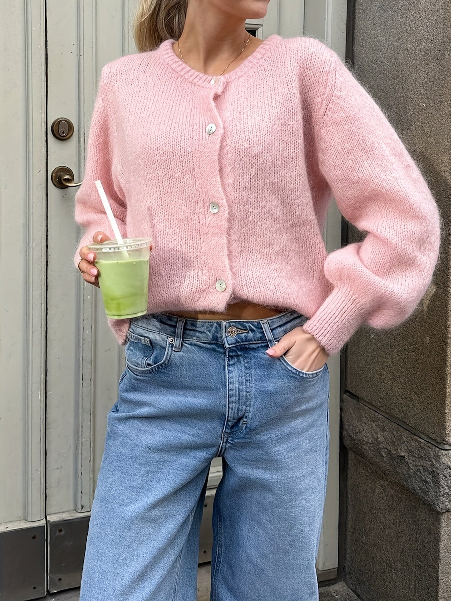 Weicher Kaschmir-Strickcardigan