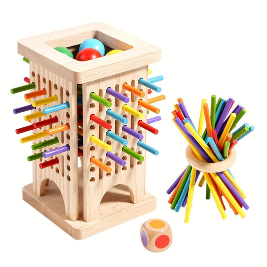 Holz Stapelturm Kinder | Motorik Steckspiel Holz