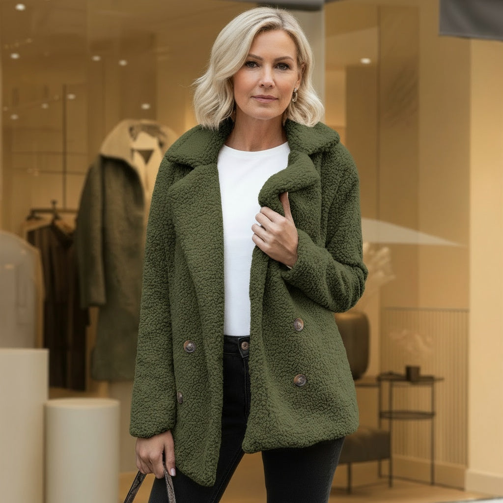 Thalirra - Veste Douce Femme Style Teddy