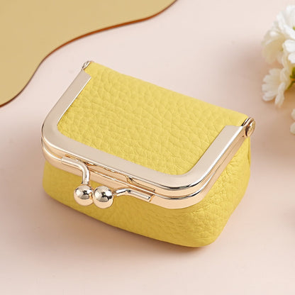 Leather mini jewelry box, ladies' earrings, rings, yellow jewelry, storage bag, headphones, co, coin purse Hypersku