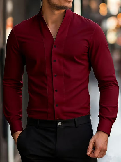 Duval Paris™ | Chemise à manches longues boutonnée
