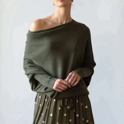 Salomé Jacques™ Asymmetrical striped sweater