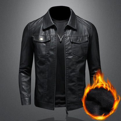 Men’s Vintage Leather Jacket – Durable Comfortable Stylish Classic Everyday Outerwear Fit