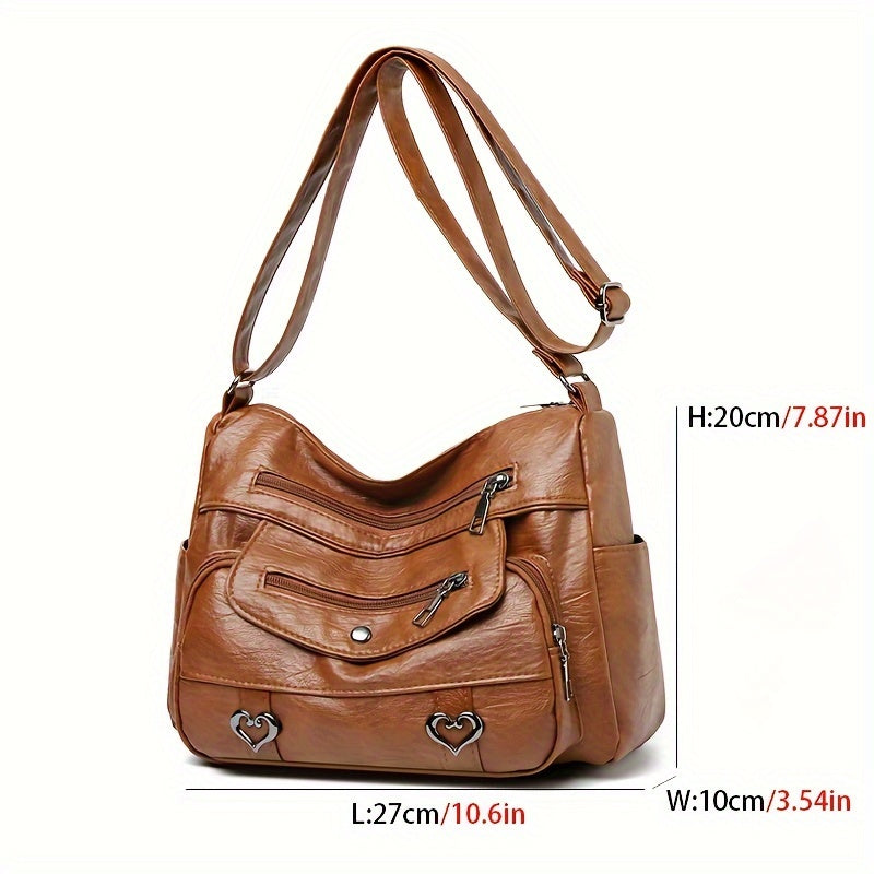 Scout - Multi-Pocket Leather Crossbody Bag