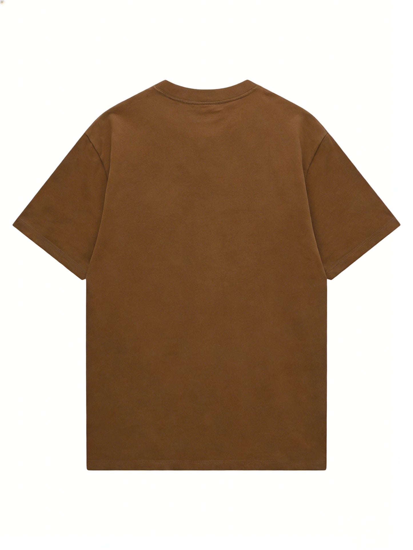 100% Cotton Printed Men's T-Shirt, Simple Comfortable Solid Color Casual Tee