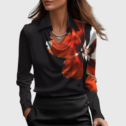 Elowen | Satin Draped Blouse