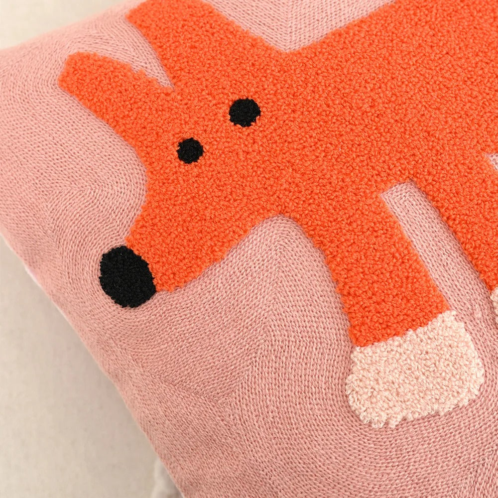 MEELANO Nordisk Pudeovertræk Med Dyremotiver 45x45 Cm Til Sofa Polyester Bomuld