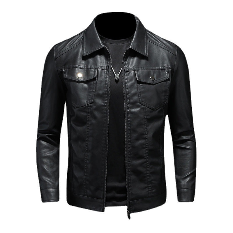 Men’s Vintage Leather Jacket – Durable Comfortable Stylish Classic Everyday Outerwear Fit