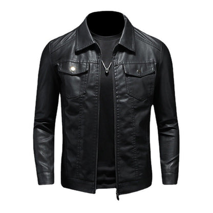 Men’s Vintage Leather Jacket – Durable Comfortable Stylish Classic Everyday Outerwear Fit
