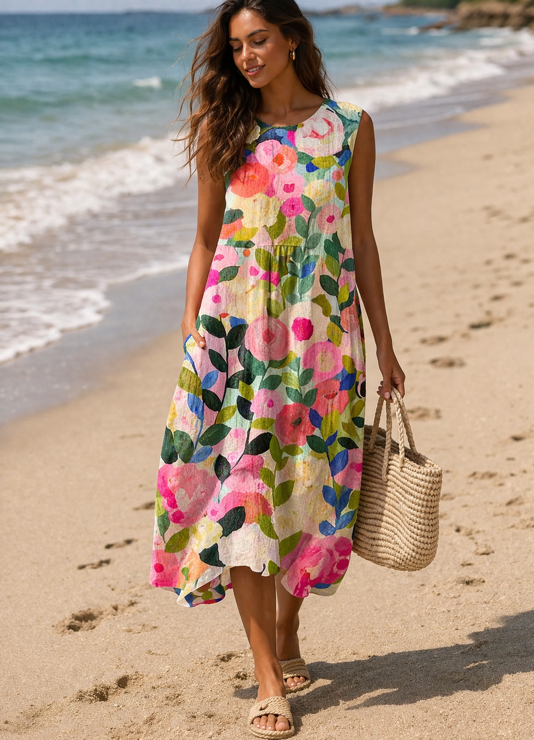 Ava | Floral Midi Dress