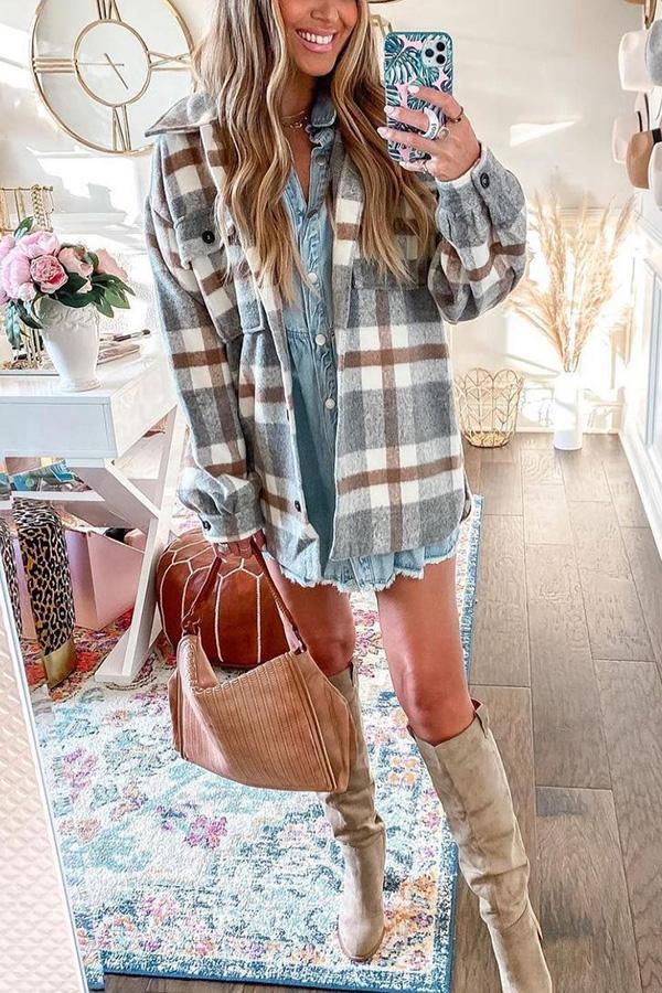 Varietta | Kariertes Overshirt mit Kuschelfaktor