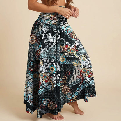 Spódnica Damska Boho A-Line z Wysokim Stanem | Na Co Dzień Latem