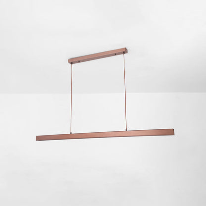 Hanglamp Rechthoekig LED Dimbaar Zwart Bruin Metaal Acryl Eettafel Woonkamer 80-150cm | Restfield