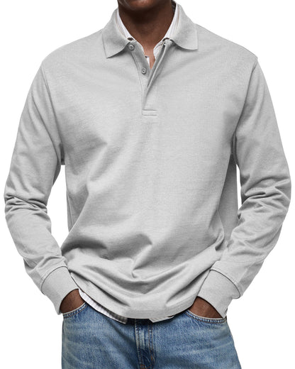 Elias™ | Essential Langarm-Poloshirt
