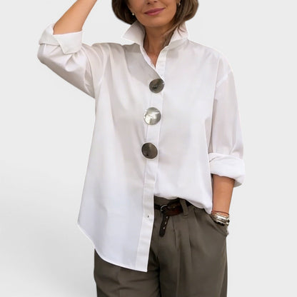 Élodie™ | Blouse chic à col montant