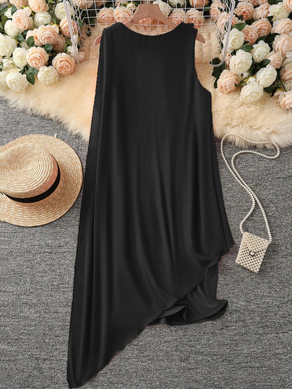 Maren - Elegante Abito Midi Senza Maniche