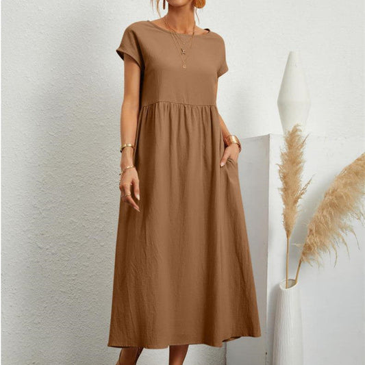 Esmeralda | Vestido Midi de Manga Corta para Mujeres