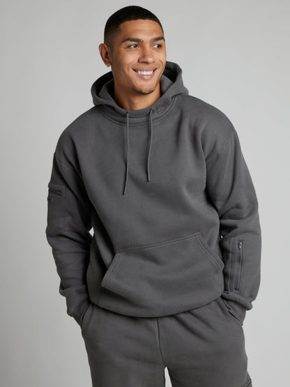 Cozy travel hoodie with airplane mode graphic