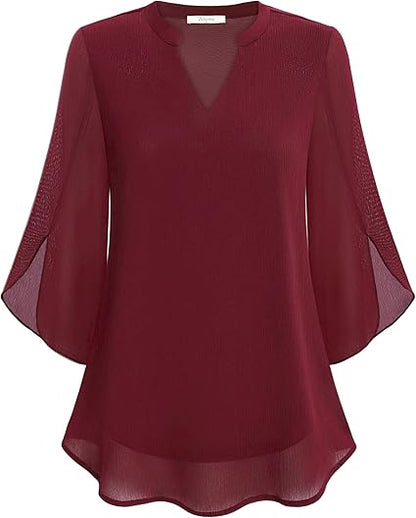 Blusa fluida con maniche a pipistrello – Eleganza e leggerezza