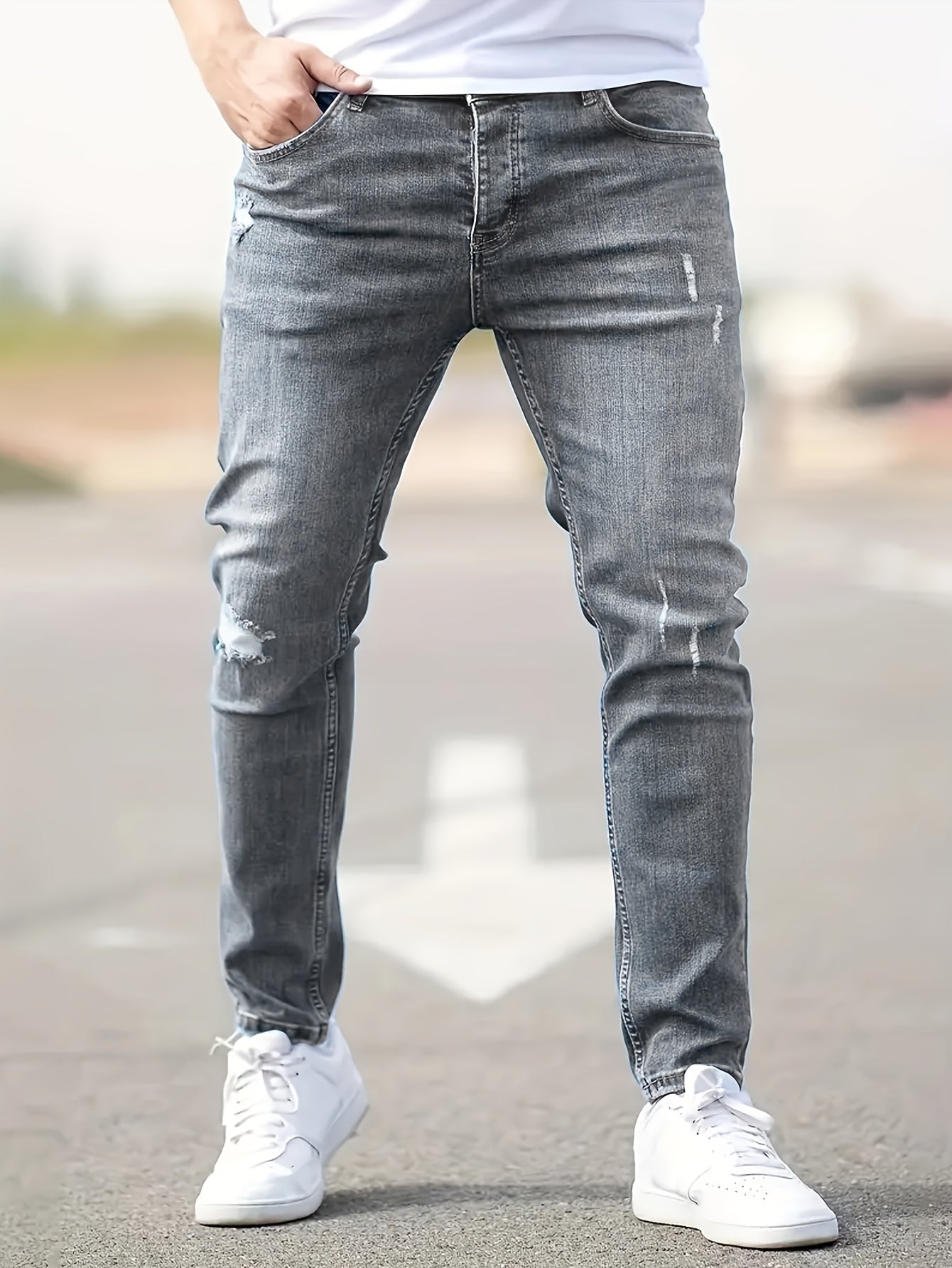 Jeans slim fit hombre estilo urbano moderno – pantalones cómodos casuales
