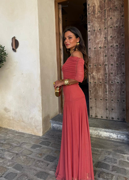 Toledo Dress in Light Terracota - Shipping/Envio 22/05 to 29/05