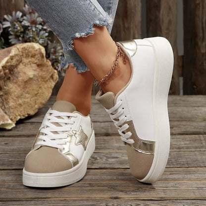Baskets femme décontractées avec détails étoile