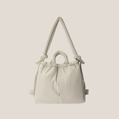 Padded tote bag with knot details
