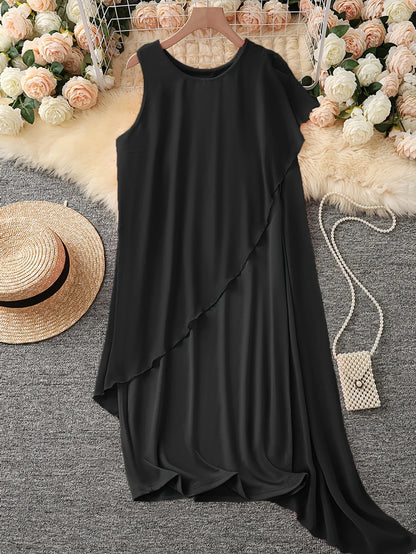 Maren - Elegante Abito Midi Senza Maniche