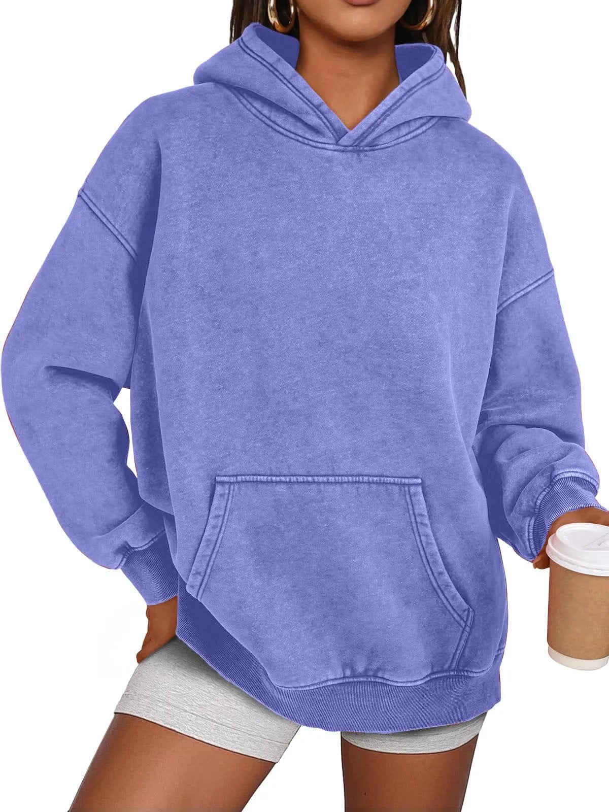 Übergroßer Pullover mit Acid-Wash-Effekt